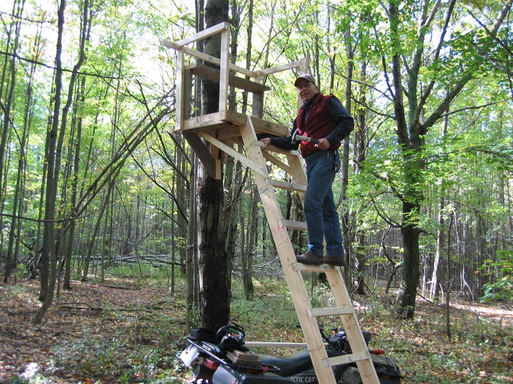 Homemade Wooden Tree Stands for Deer Hunting